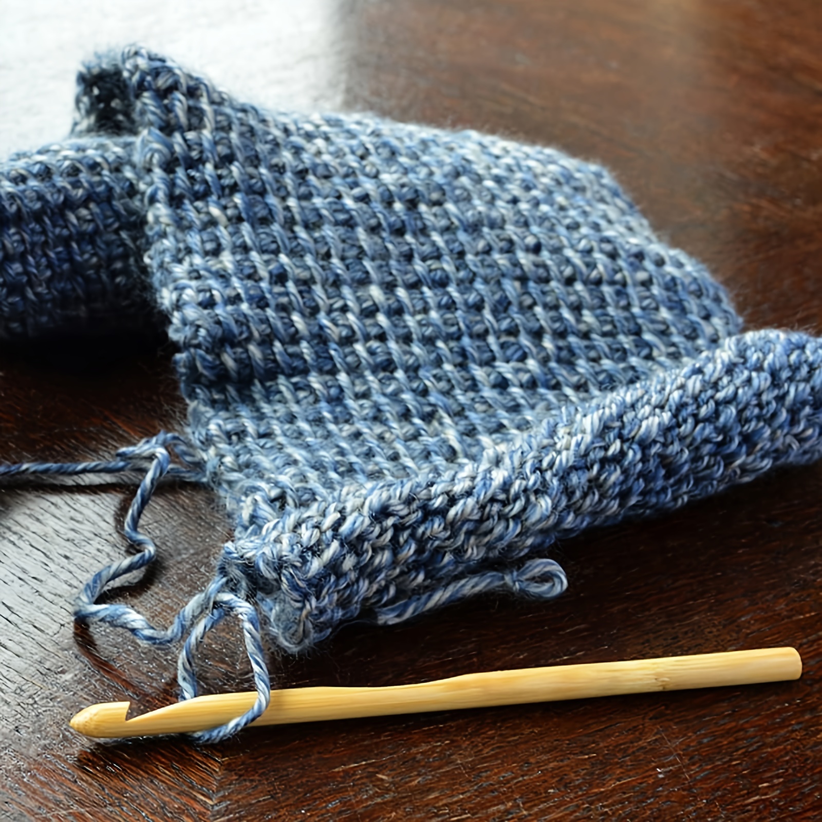 Wooden Bamboo Crochet Hook Set 3mm-10mm Knitting Needles for DIY