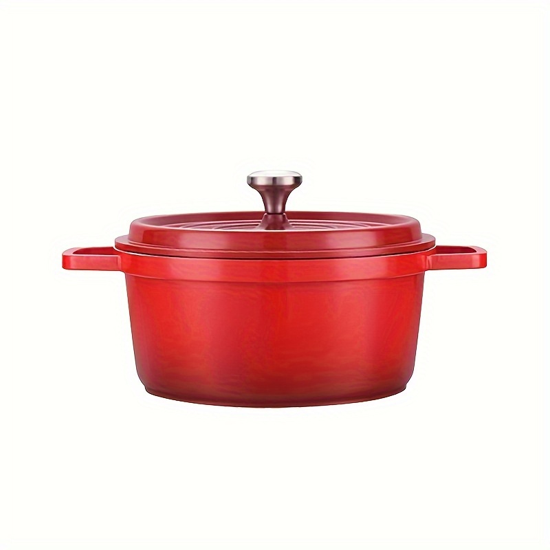 1pc, Enameled Dutch Oven Pot With Lid (12.6 ), Enameled Cast Iron Dutch  Oven, Non-Stick Heavy Duty Stock Pot, Multifunctional Cookware, Home Kitchen