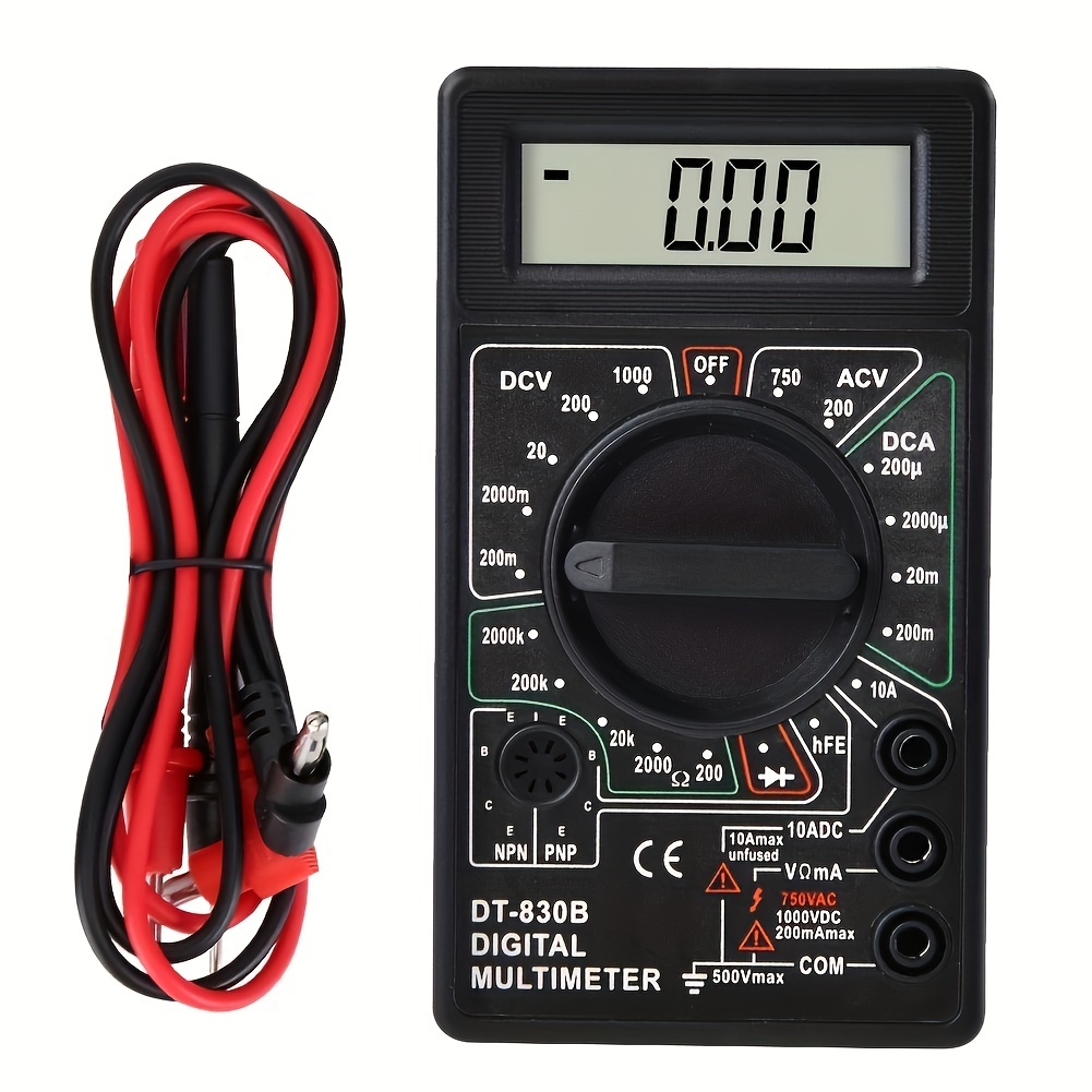 Multimètre Numérique Testeur LED NCV LCD Multitesteur Sondes Voltmètre  Portable AC DC Ampèremètre Ohm Condensateur Voltmètre Du 77,11 €