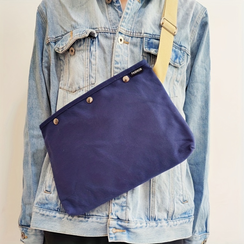 Vintage Canvas Messenger Bag Casual Shoulder Bag For Men Women - Temu