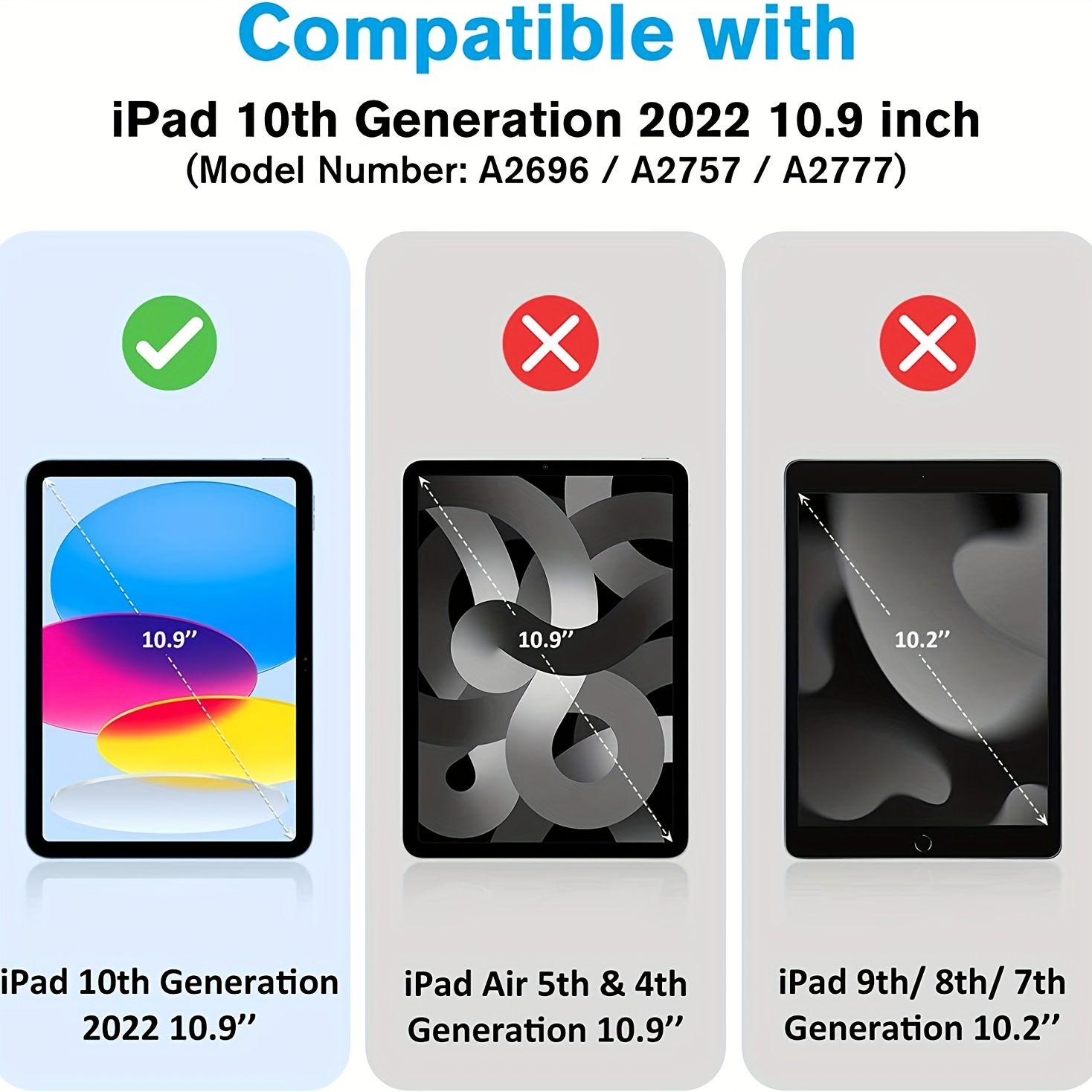2 Pièces] Verre Trempé Compatible avec iPad 9ème Generation