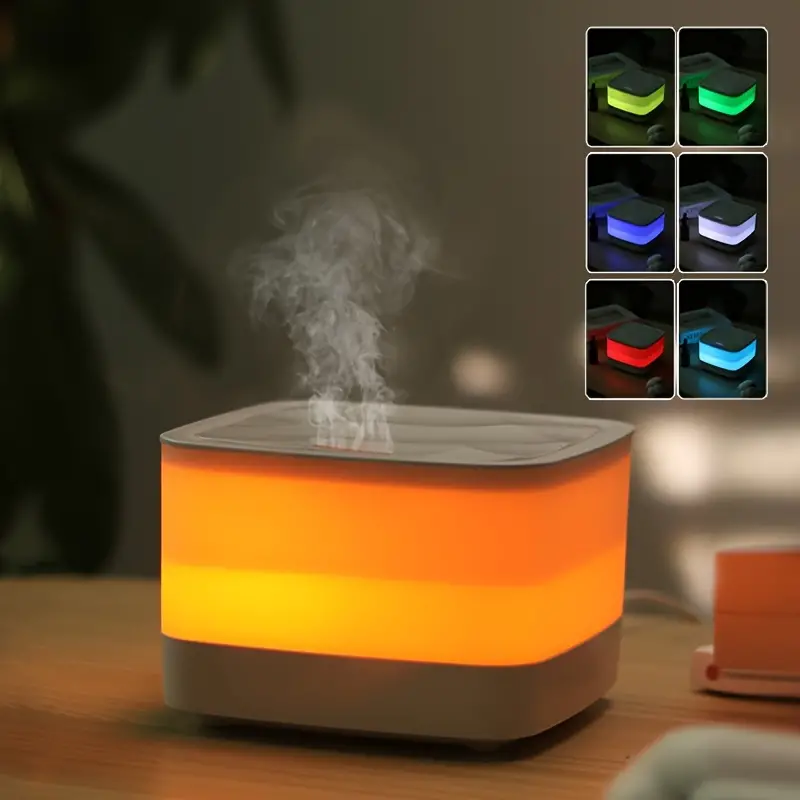 1PC Household Creative Small Magic Air Humidifier, Large Mist Volume,  Colorful Gradient Atmosphere Light Humidifier, USB Desktop Silent Large  Capacity