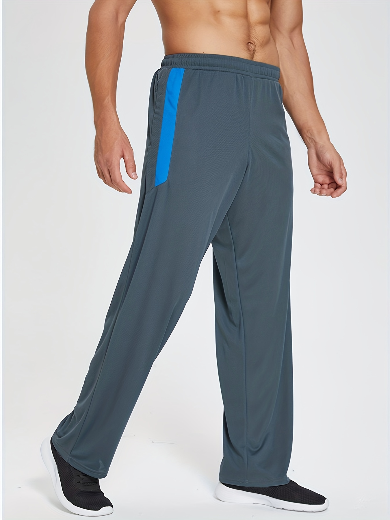 Men's Athletic Sweatpants Pockets Comfortable Workout Pants - Temu