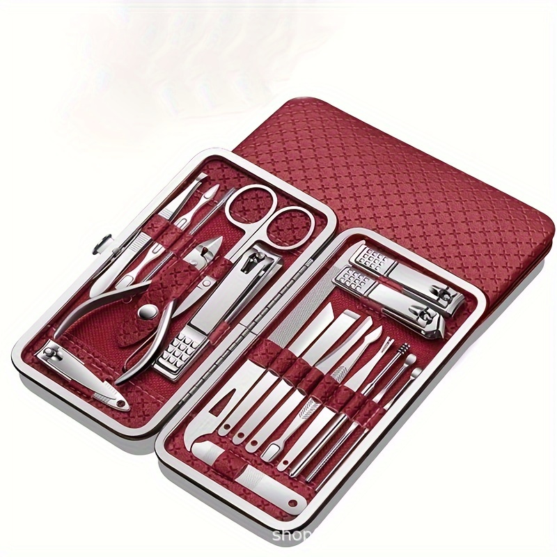 Manicure Set Stainless Steel Nail Clippers, Beauty Tool Portable Set  Professional Grooming Kits, Travel Nail Kit - Temu