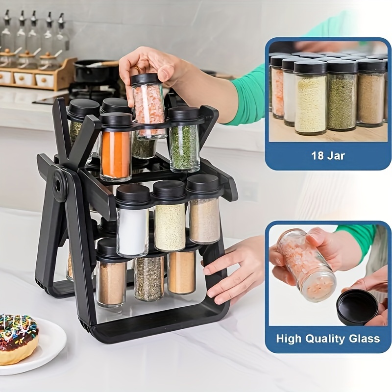 Spices And Seasonings Sets, Revolving Countertop Spice Rack, Spice Jar  Tower Organizer For Countertop Or Cabinet, Multifunctional Rotating Seasoning  Organizer, Kitchen Spice Storage Rack, Kitchen Accessaries - Temu