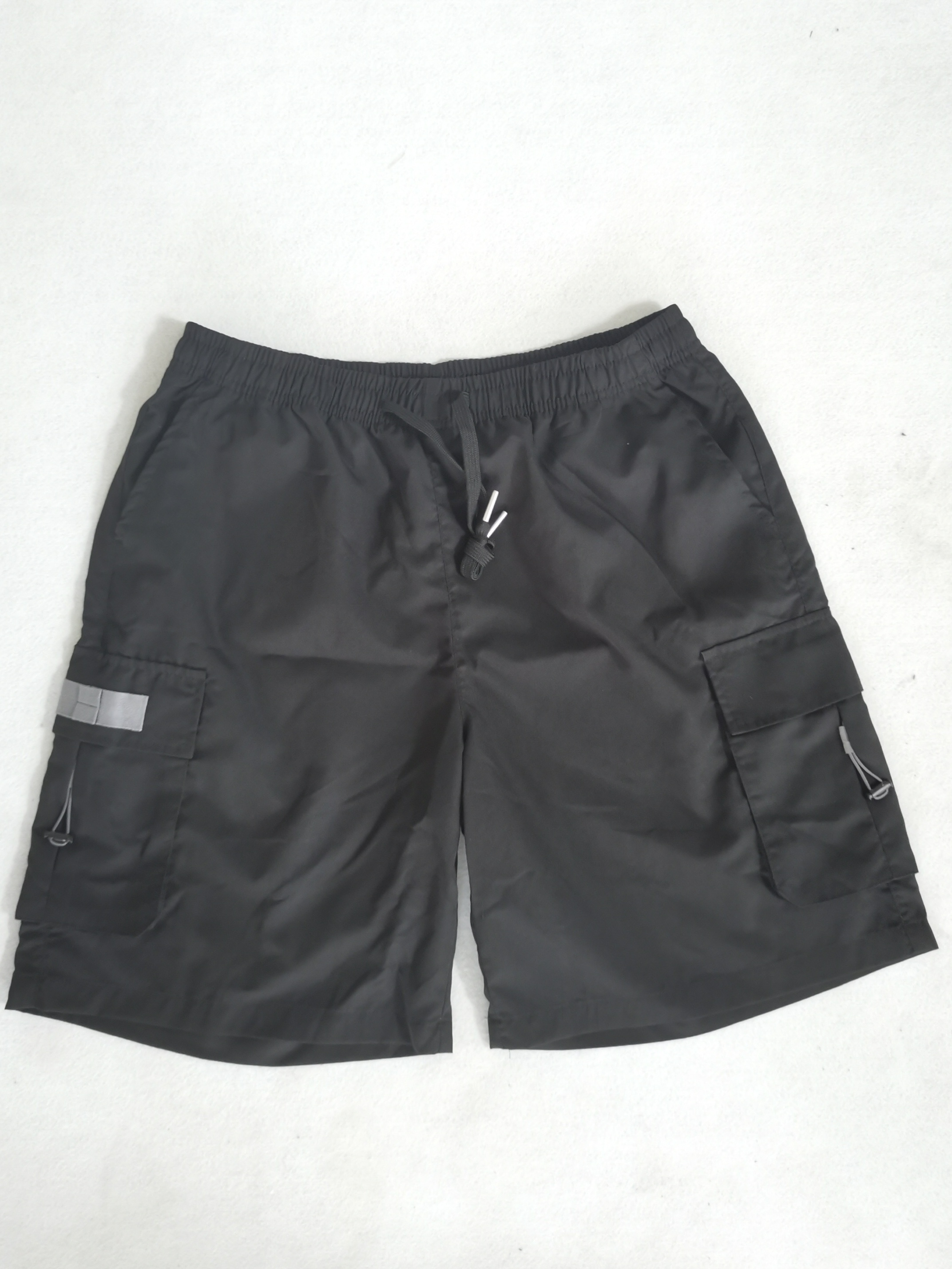 Men's Solid Cargo Short Pants Lightweight Flap Pocket Loose - Temu