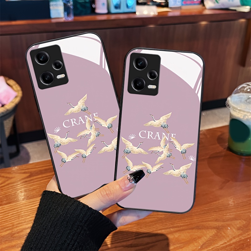 

Creative Purple Background Geese Group Pattern Phone Case Suitable For Xiaomi Redmi Note 9/9pro/10/10pro/11/11pro/11e/pro/11pro+/12/12pro/12pro+/12turbo Silicone Glass Straight Edge Phone Case