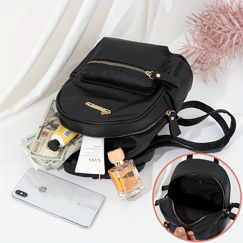 Classic Minimalist Zipper Backpack All Match Travel Daypack