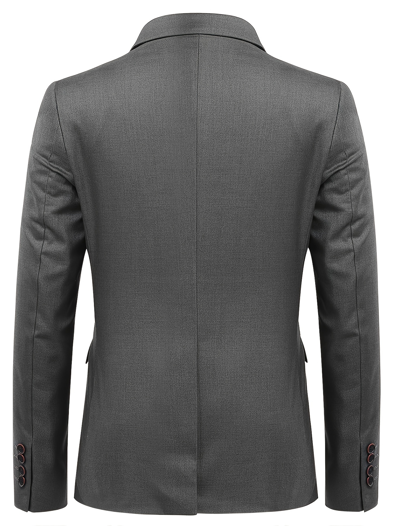 Formal Men's One Button Suit Jacket Single Breasted Vest - Temu