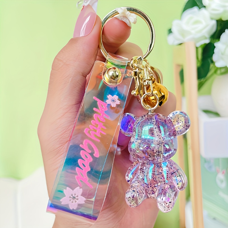 Colorful Crystal Sitting Bear Keychain Pendant Couple Car Key Chain Cute  School Bag Ornament Small Gift Creative Keychain, Backpack Pendant, Bag  Charms, Birthday Gifts, Party Favors - Temu