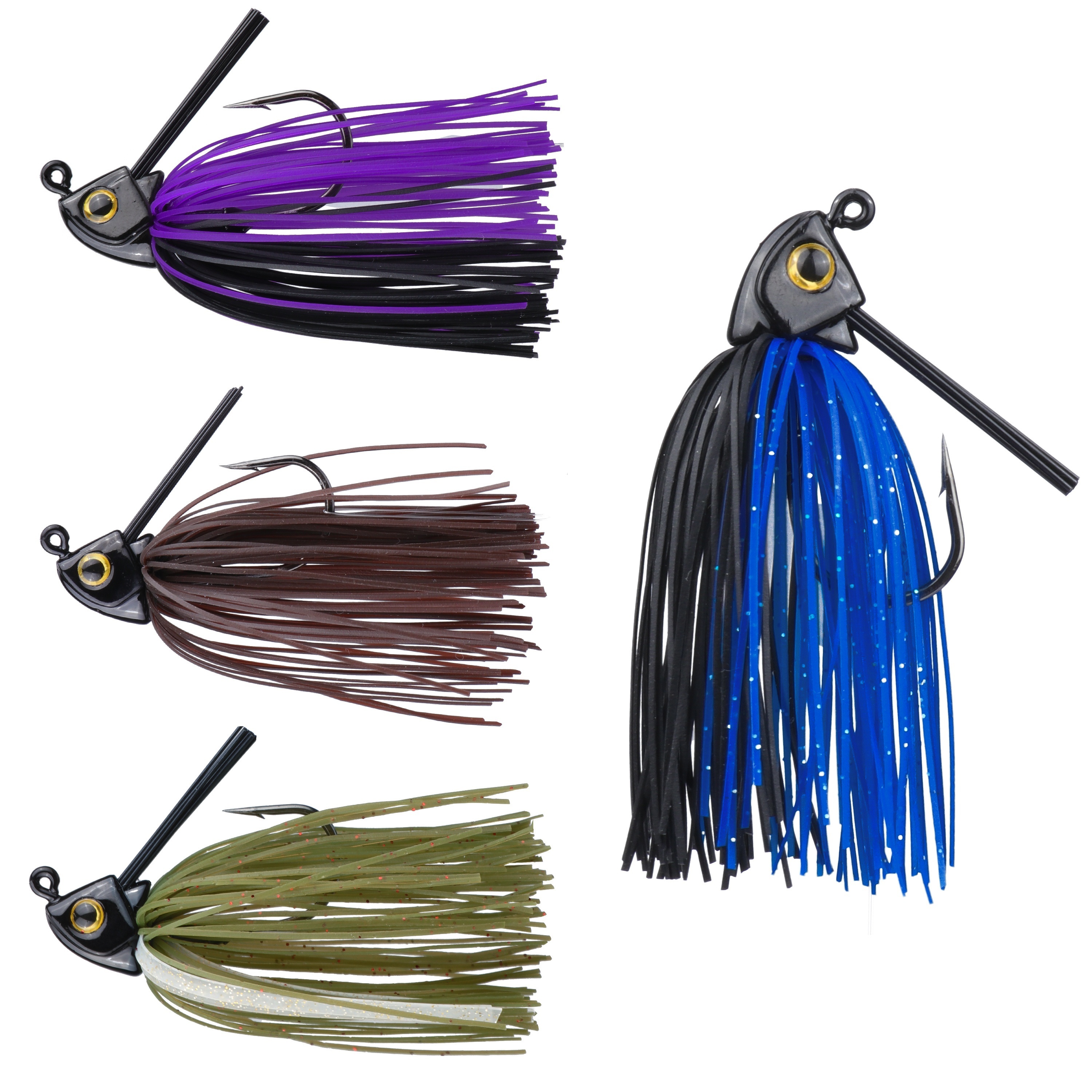 Streamlined Head Fishing Jigs Guard Silicone Skirts - Temu