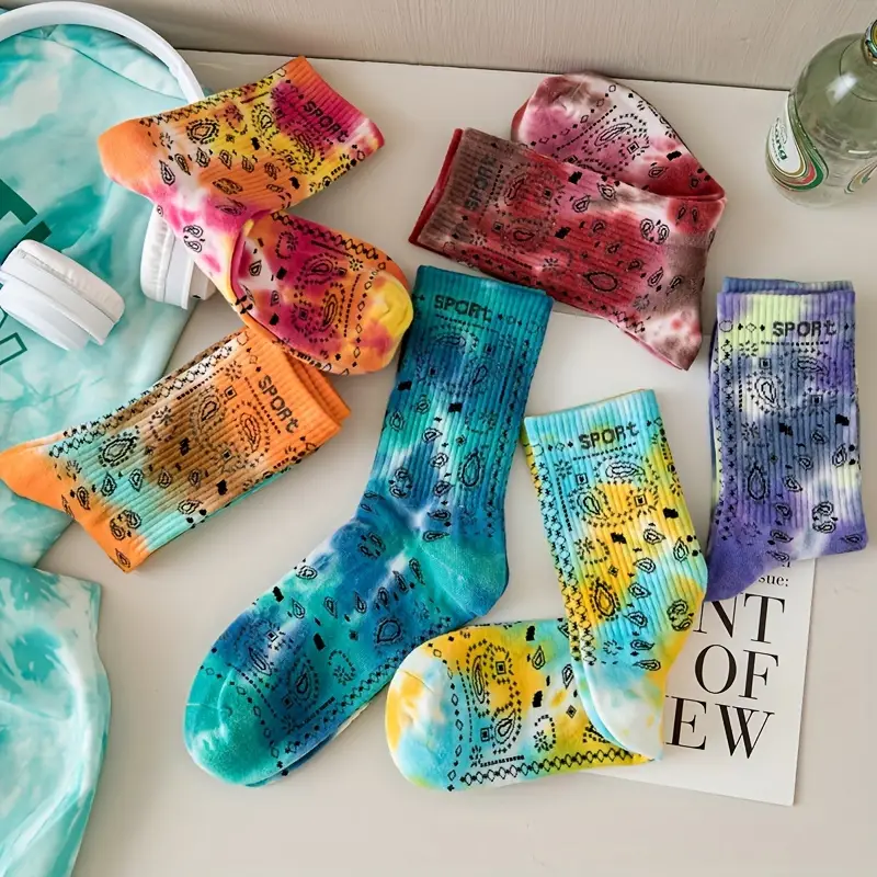 Men's Tie dye Socks Anti odor Breathable Sweat absorbing - Temu