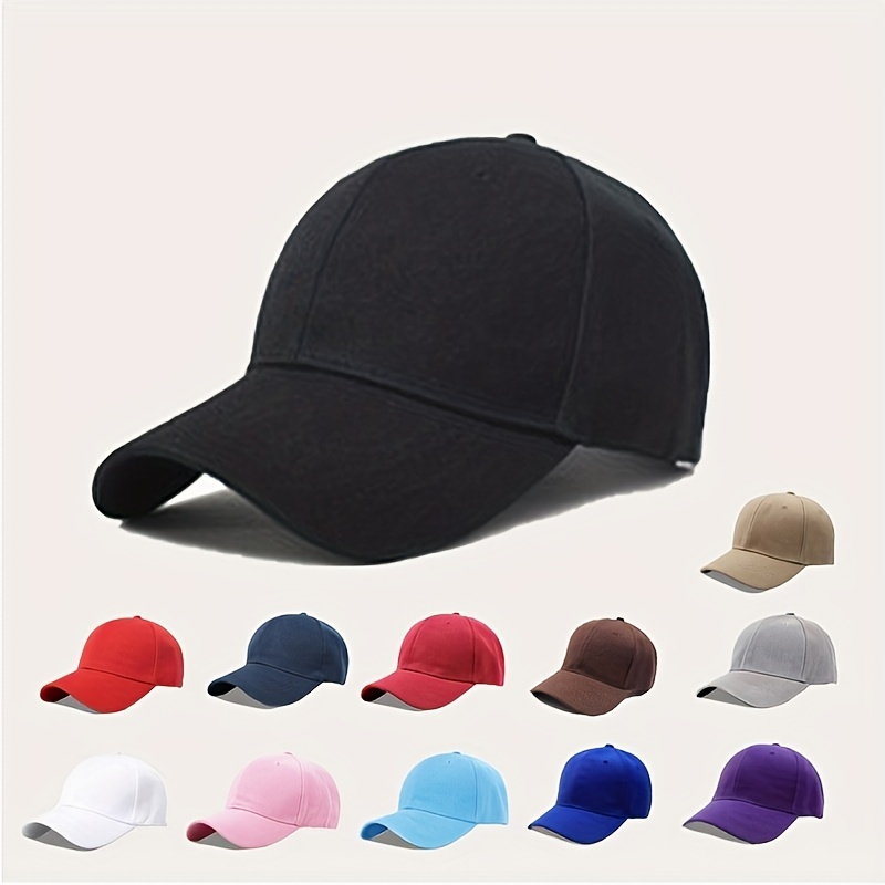 

Simple Casual Unisex Baseball Cap Candy Color Breathable Sports Hats Lightweight Adjustable Dad Hat Women Men