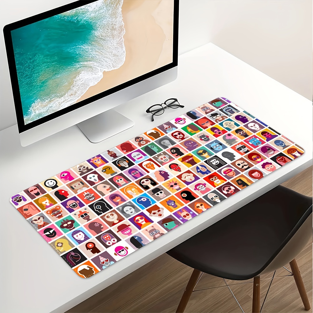 Tapis de bureau Kawaii, tapis de souris mignon, grand tapis de souris de  bureau de jeu Tapis de clavier de dessins animés, tapis de bureau d' ordinateur portable pour les jeux Écriture travail