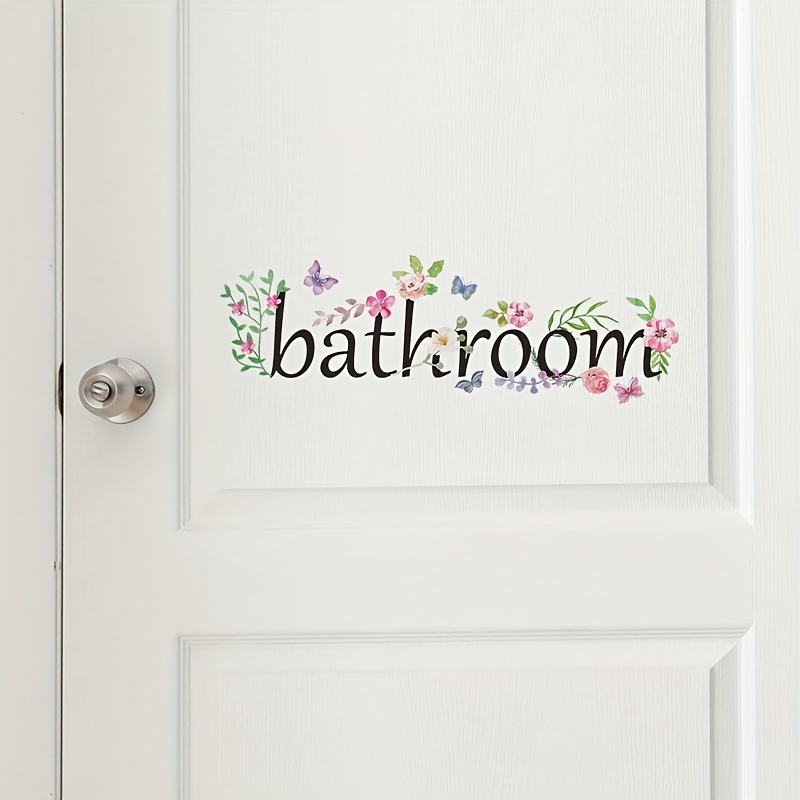 Toilet Bathroom Bedroom Games Room Entrance Sign Door Stickers For Home  Decoration Diy Vinyl Wall Art