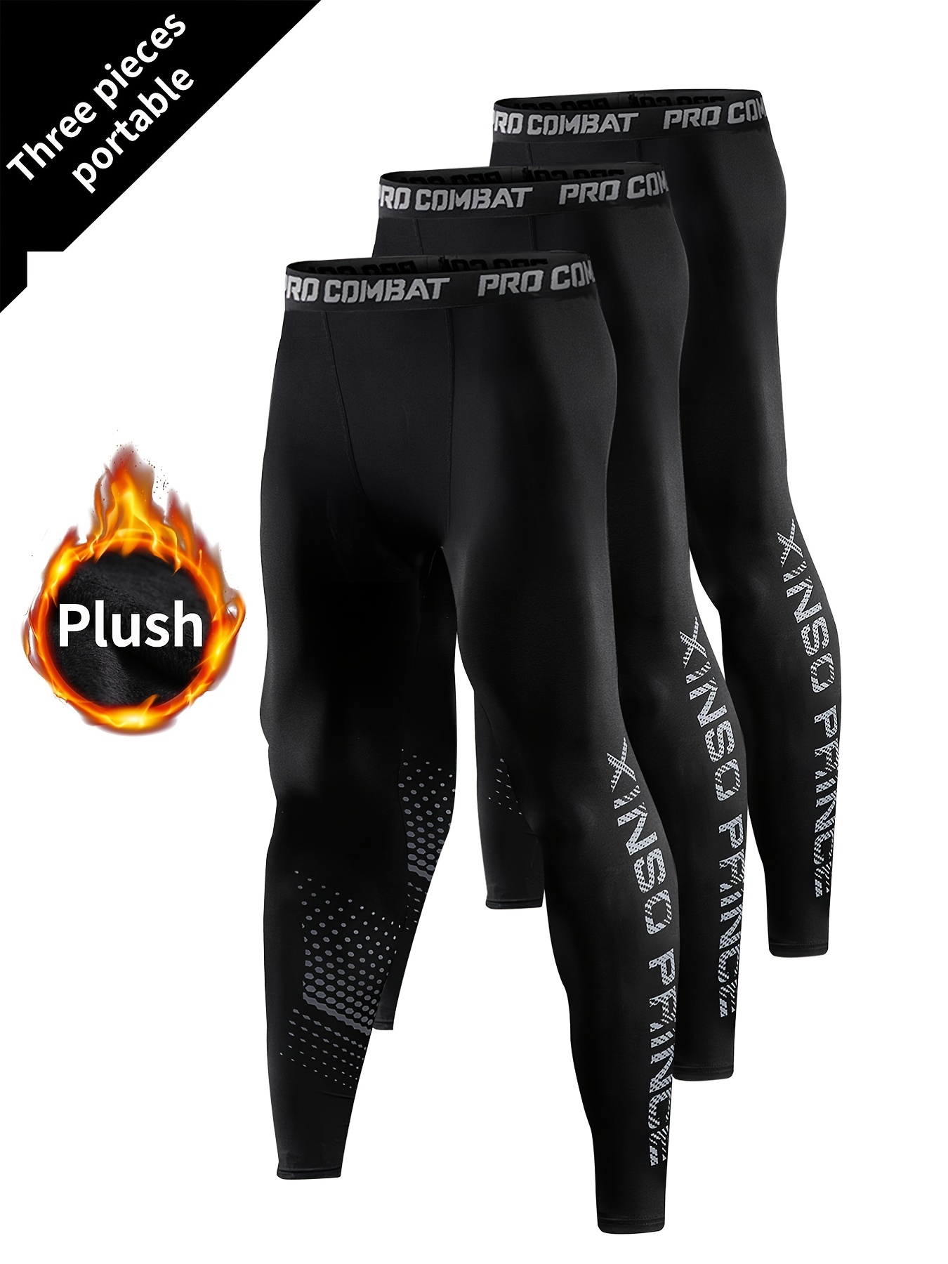 3pcs Mens Compression Athletic Running Tights Warm Base - Temu Japan