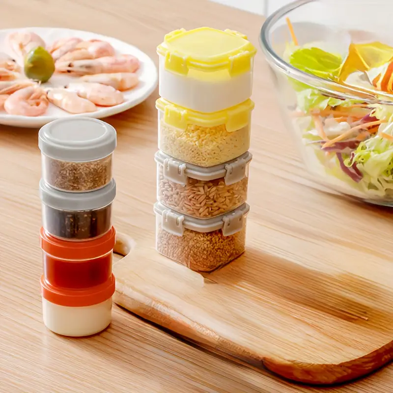 Mini Salad Dressing Container, Condiment Cups With Lids, Little Plastic Sauce  Cup, Reusable Portion Jars, Plastic Portable Containers Bottle For Office  Lunchbox Picnic Oil Soy Sauce Honey Salad Dressing, Spice Bottle, Kitchen