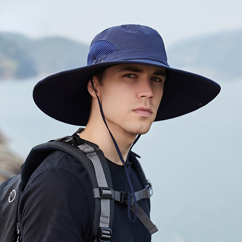 1pc Fisherman Hat Mens Summer Hat Big Brim Sun Hat Outdoor Mountaineering  Sun Hat Mens Cycling Shade Foldable Casual Breathable Bucket Hat, Check  Out Today's Deals Now