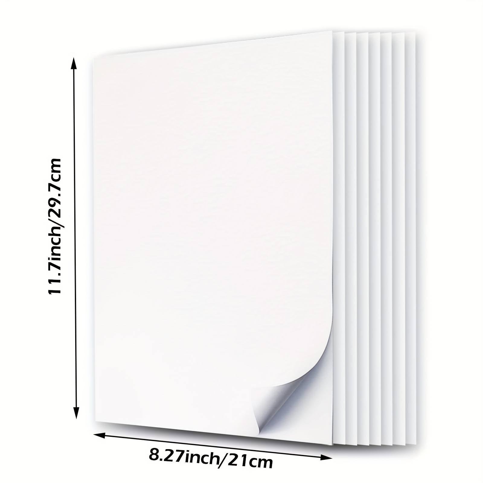Printable Vinyl for Inkjet Printer, 20 Sheets Premium Glossy White Waterproof Printable Vinyl Paper,8.3x 11.7