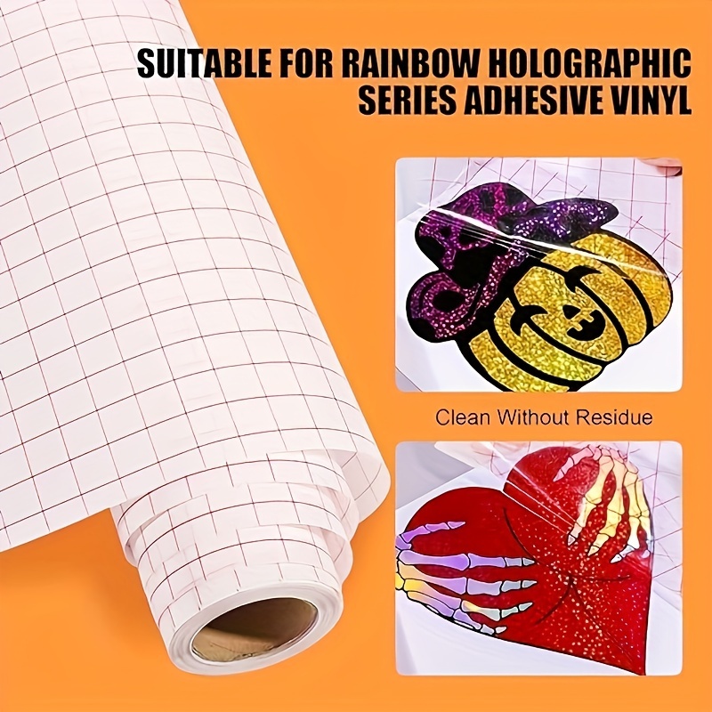 12 x 5FT/10FT Rolls Holographic Permanent Adhesive Vinyl for Cricut  Silhouette