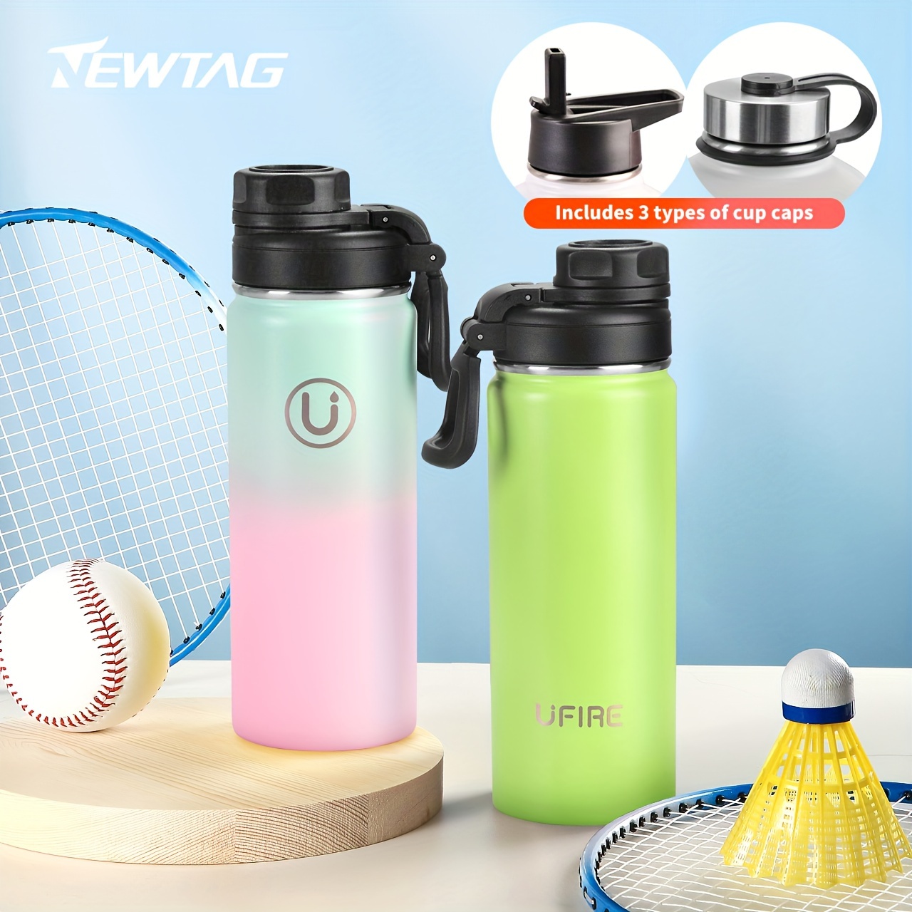 New Tag Large Capacity Water Bottle Stainless Steel - Temu