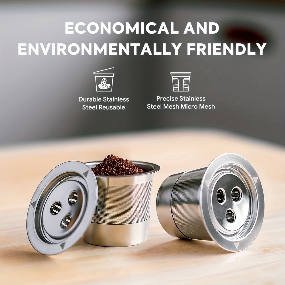 Yannee Stainless Steel Reusable K Cups for Ninja Dual Brew Coffee