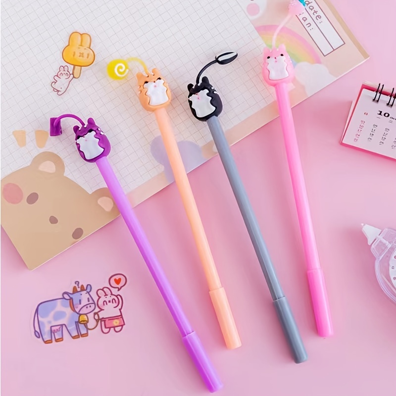 4pcs Kawaii Stationery Cute Gel Pens Cute Stationary Japanese Pens