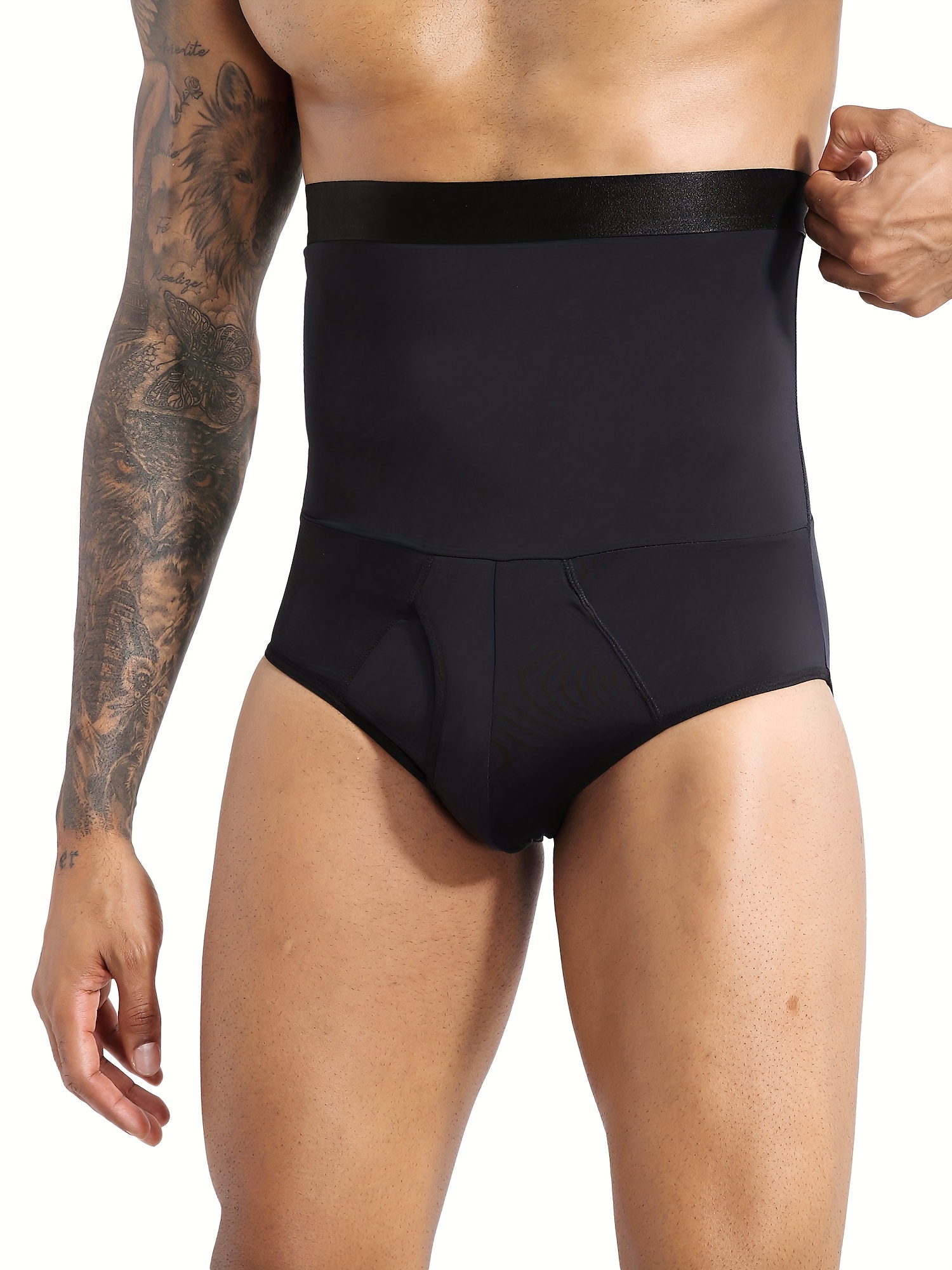 Men's High Waist Shapewear Briefs Underwear