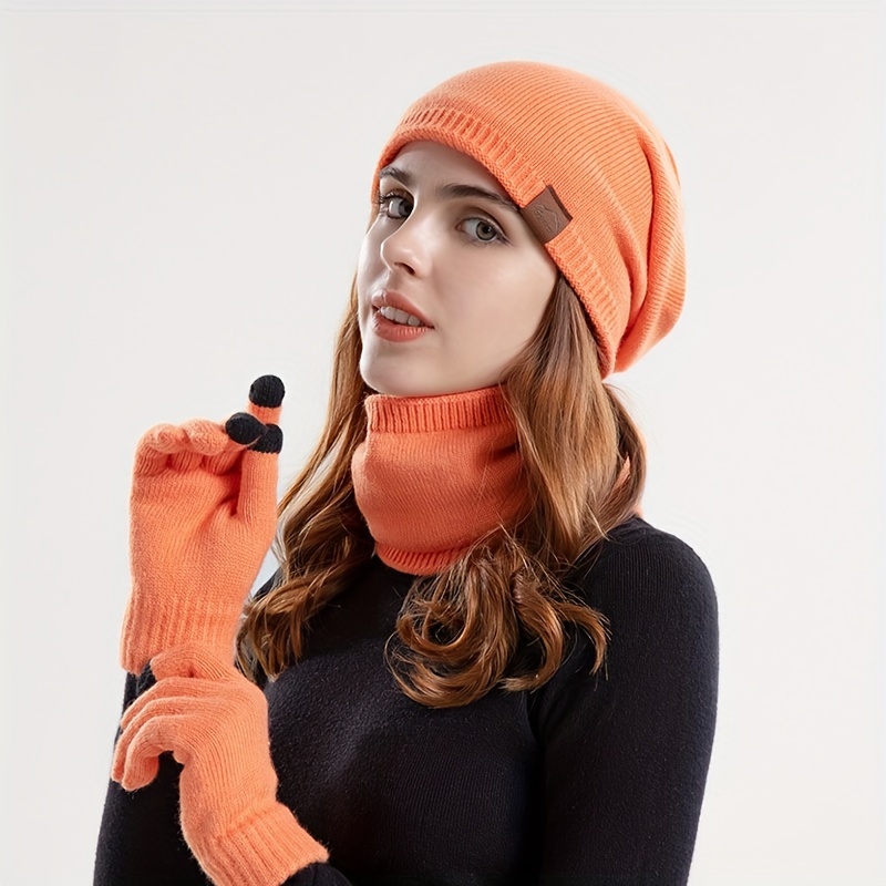 guantes para el frio bufandas de mujer hombre gorros de invierno juego  chalina