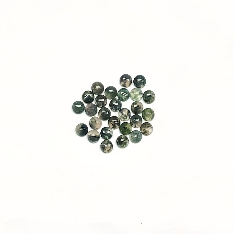 Agate Ring Face 8mm Round Flat Convex DIY B