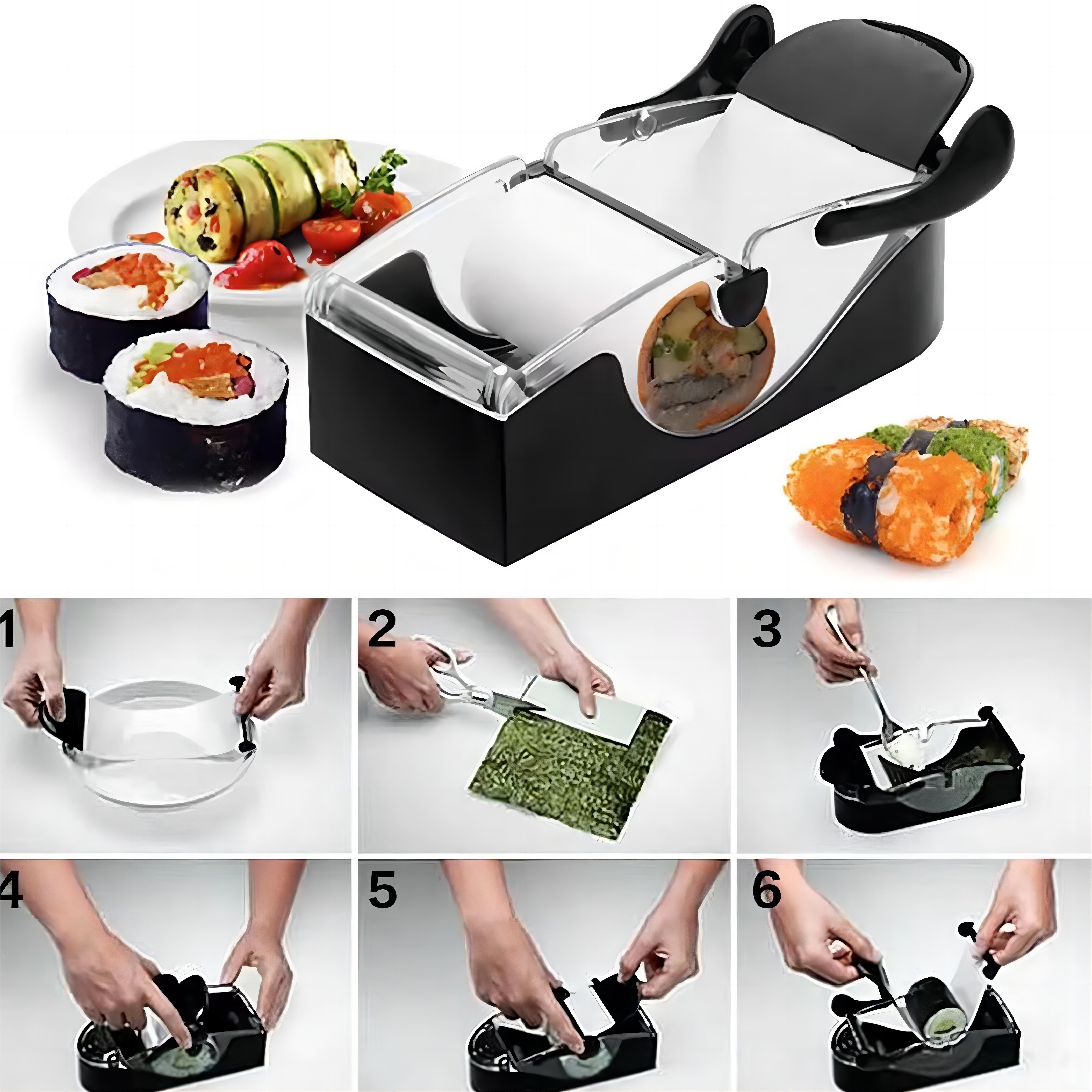 HAWORTHS Sushi Maker Roller Equipment Perfect Roll Sushi Machine DIY Easy Kitchen Magic Gadget Kitchen Accessories