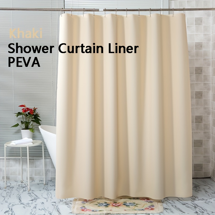 Forro de cortina de ducha transparente de peso pesado impermeable y tratado  para resistir