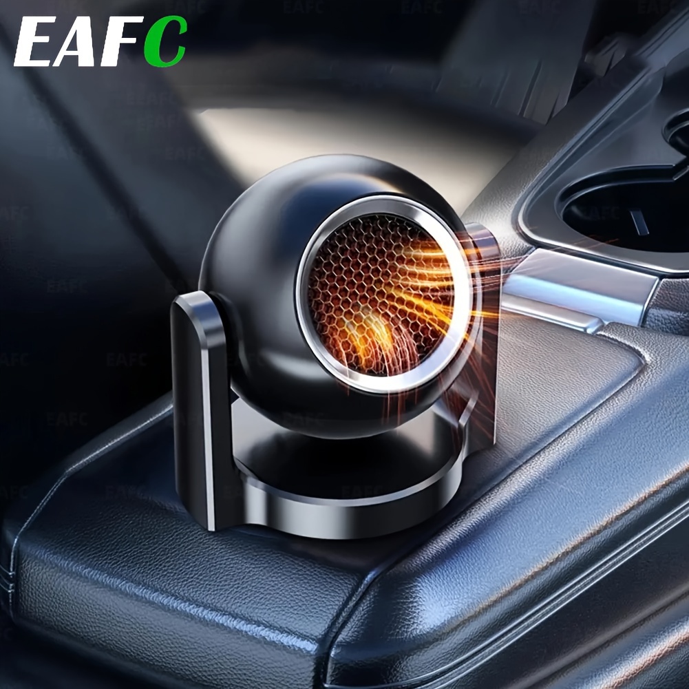 Chauffage de voiture 12V 120W, désembuage et dégivrage Riloer rotatif à 360  ° avec prise allume-cigare ventilateur de voiture électrique