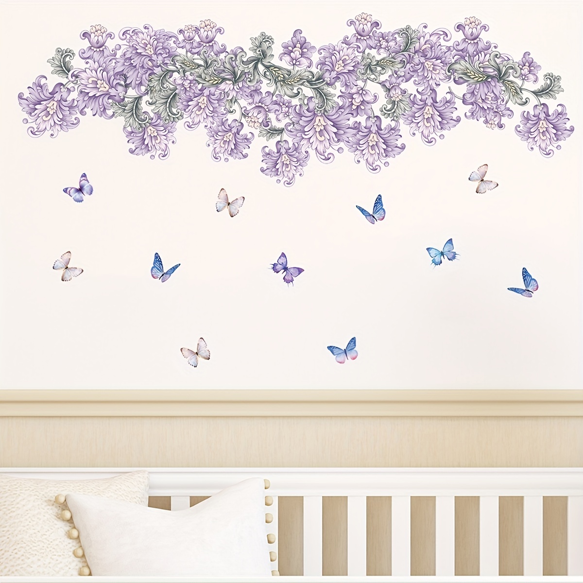 Colorful Flower Plant Butterfly Wall Sticker Self Adhesive - Temu
