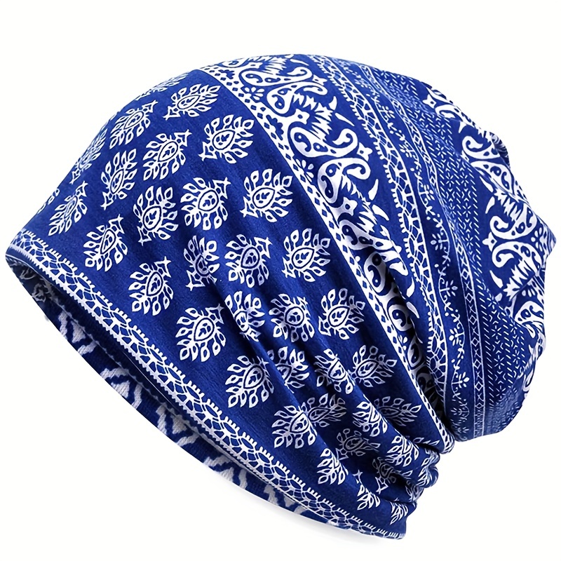 Unisex Women Men Head Wrap Baggy Beanie Hat Neck Scarf Bandana Paisley  Skull Cap