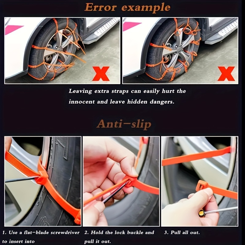 WY&WY Schneeketten Autoreifen-Schnee-Kette Auto Gleitschutzkette