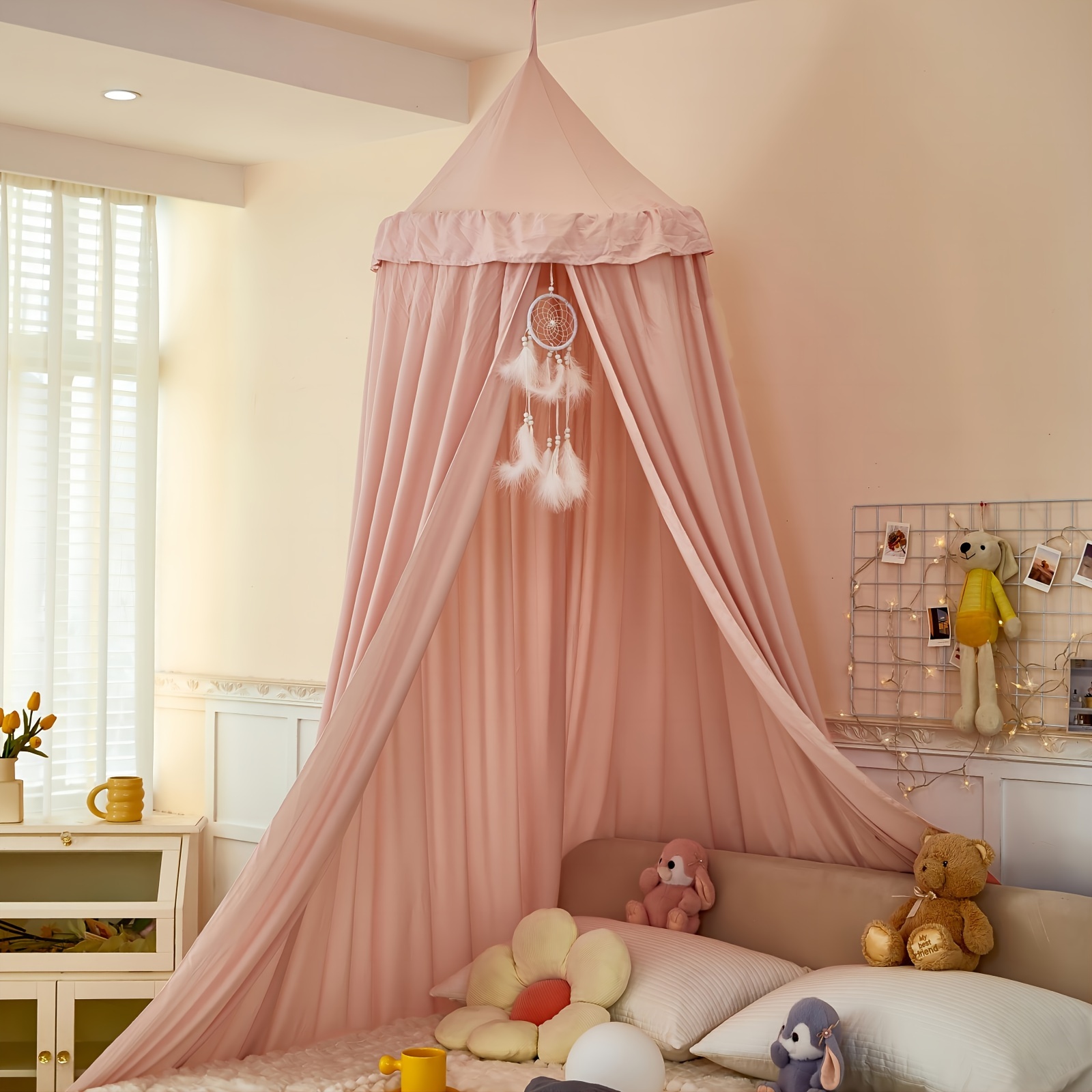 Comprar Nueva princesa de encaje mosquitera cama dosel de doble capa de  hilo cama cenefa ropa de cama plegable cortina ropa de cama red