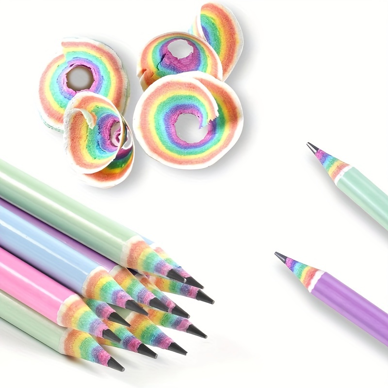 Cute Four Color Concentric Rainbow Pencils For Students Drawing Doodle  Drawing Gifts Art School Supplies Halloween, Thanksgiving And Christmas  Gifts - Temu