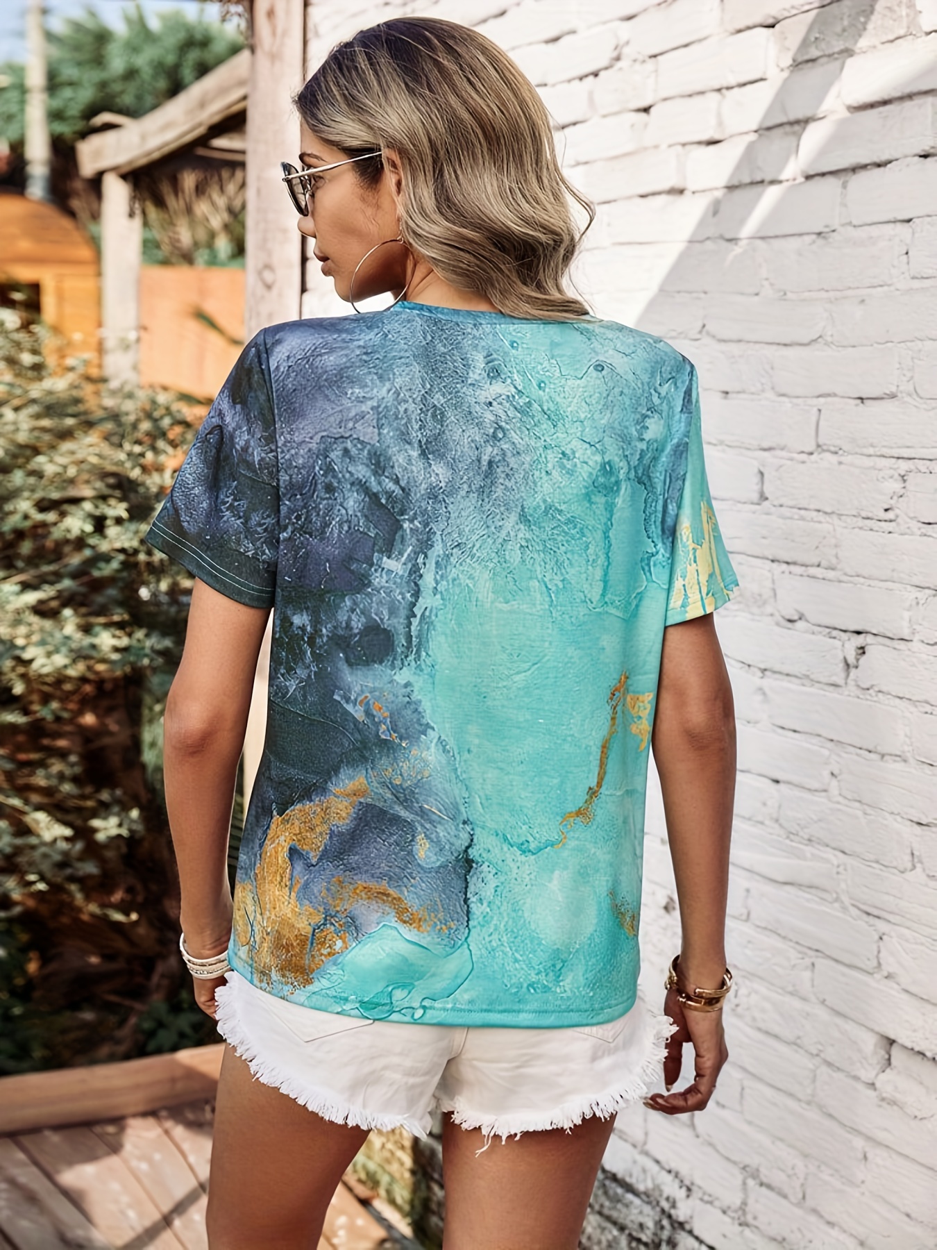 Navy Tie Dye Short Sleeve T-Shirt