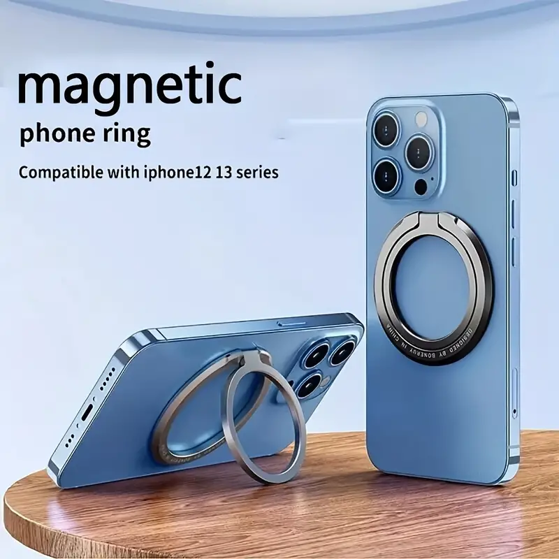  AUROX Soporte magnético para anillo de teléfono para iPhone 15,  14, 13, 12, agarre magnético para teléfono Magsafe, accesorios Magsafe,  rotación de 360°, soporte de anillo de dedo ajustable para : Celulares y  Accesorios