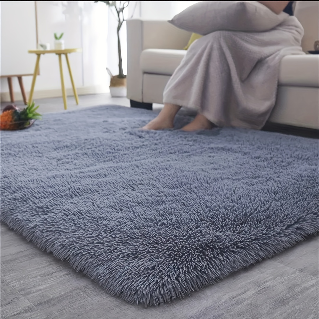 Soft Plush Rug Rectangle Shape Living Room Bedroom Carpet