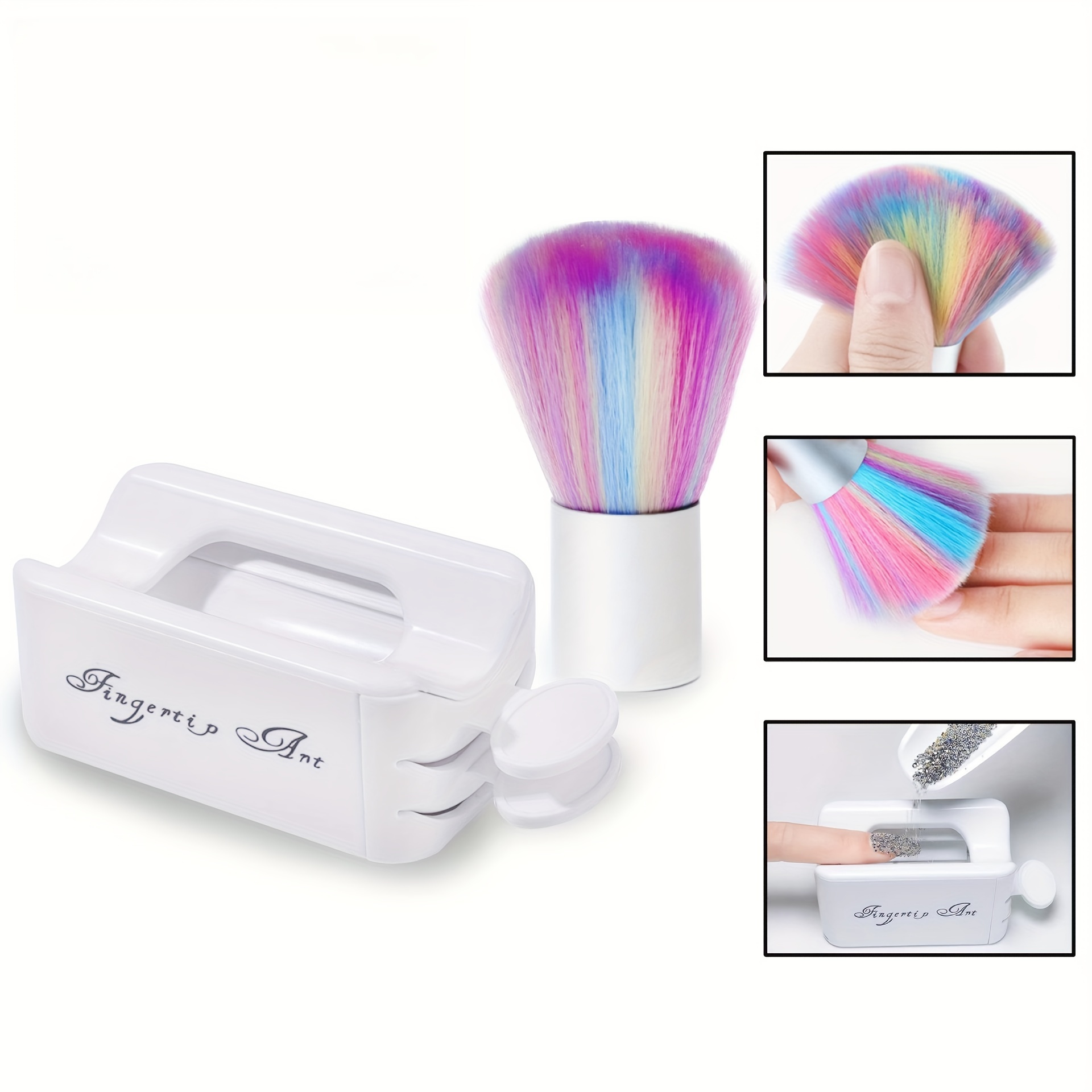 

Complete Dip Powder Nail Kit With Recycling Tray & Brush - Portable Manicure Set For Nail Art, Makeup Tool, Nail Dust Brush