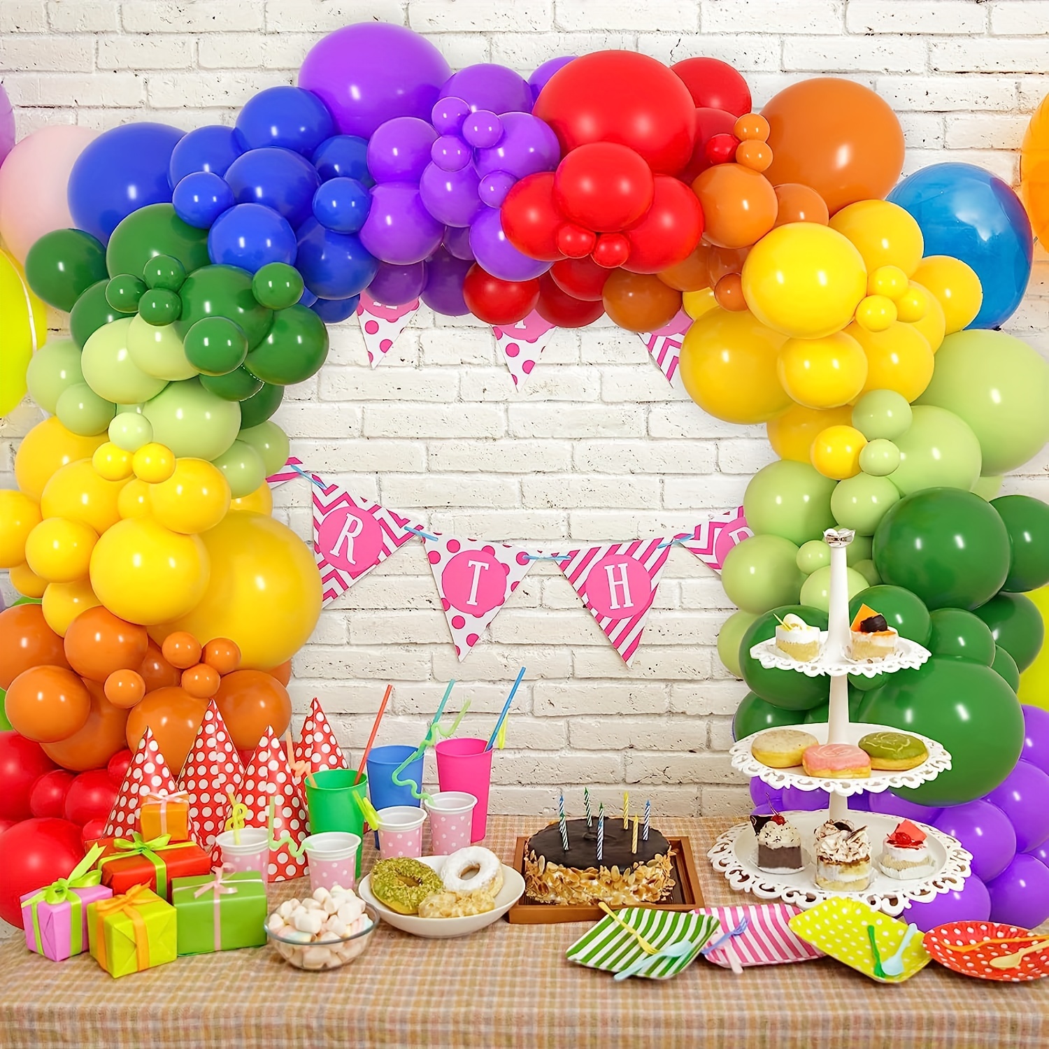 Kit de arco de globos para fiesta de cumpleaños de niños, guirnalda de  globos, decoración de