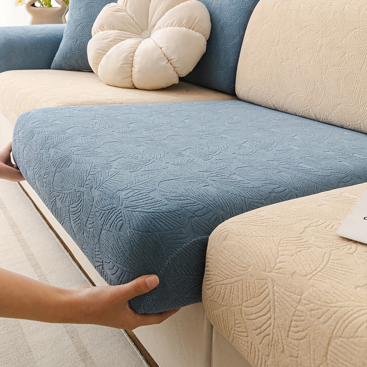 Living Room Slipcover For Sectional Couch With Chaise Cushion