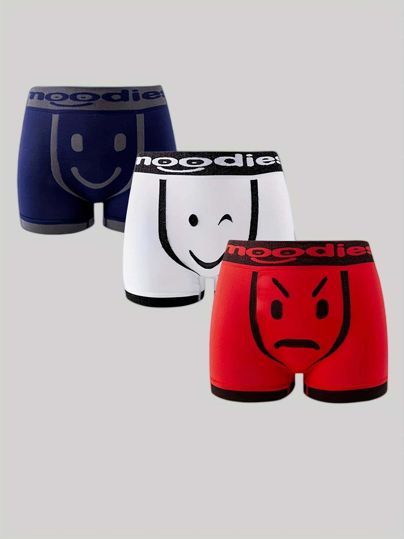 Men's  Need Smile Boxer Briefs Breathable Comfortable - Temu