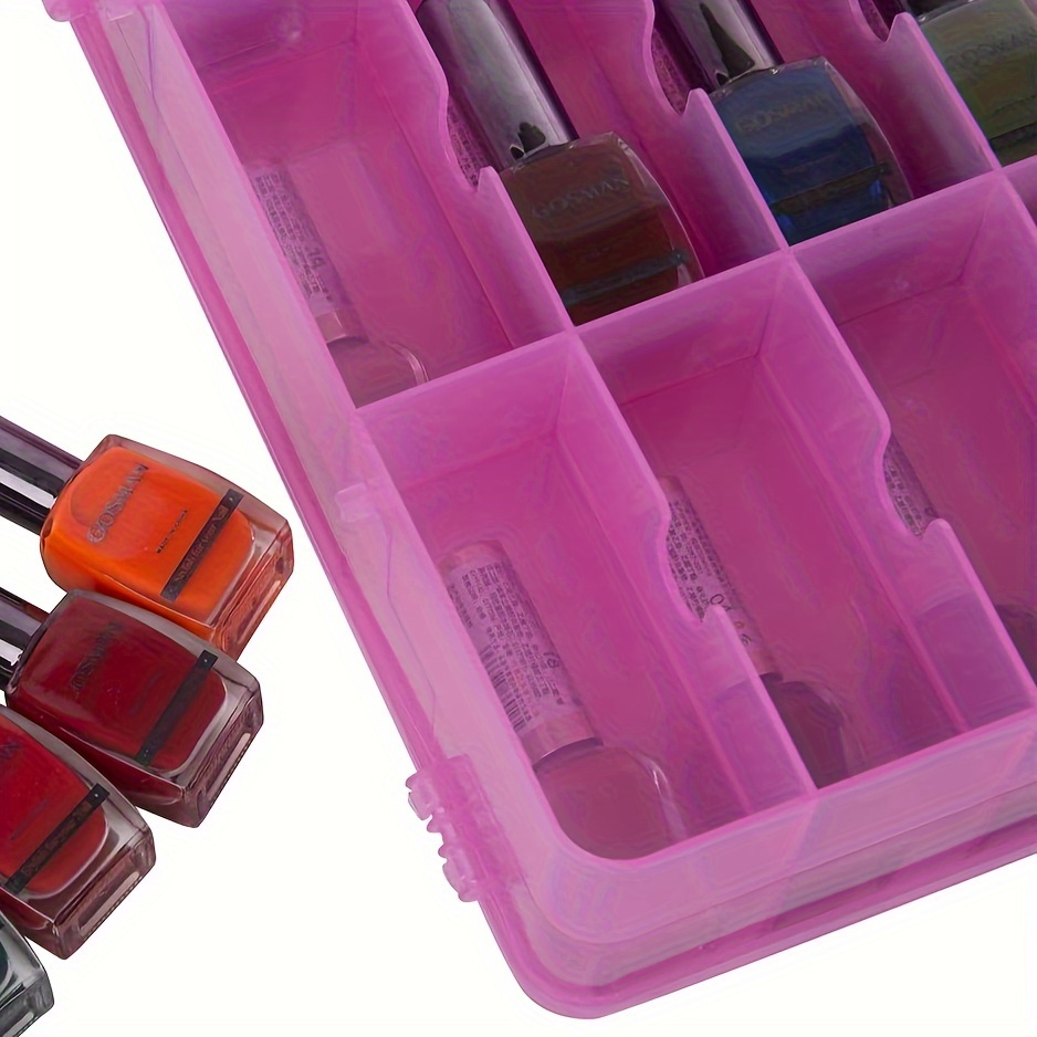 Stackable Plastic Storage Box Adjustable Dividers Nail - Temu