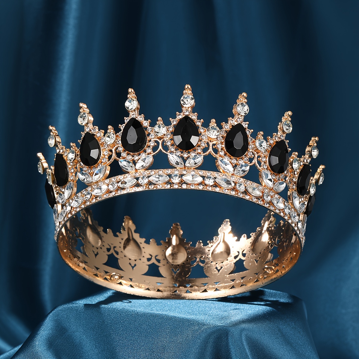 Coronas de metal para adultos, hombres y mujeres, coronas de metal de  cristal, para cumpleaños, graduación, coronas de tiara completa, decoración  para