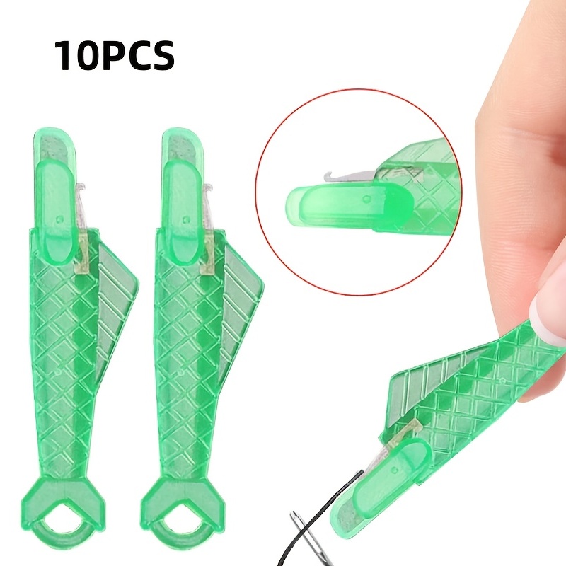 Mini Sewing Machine Needle Threader With Hook Plastic Stitch - Temu