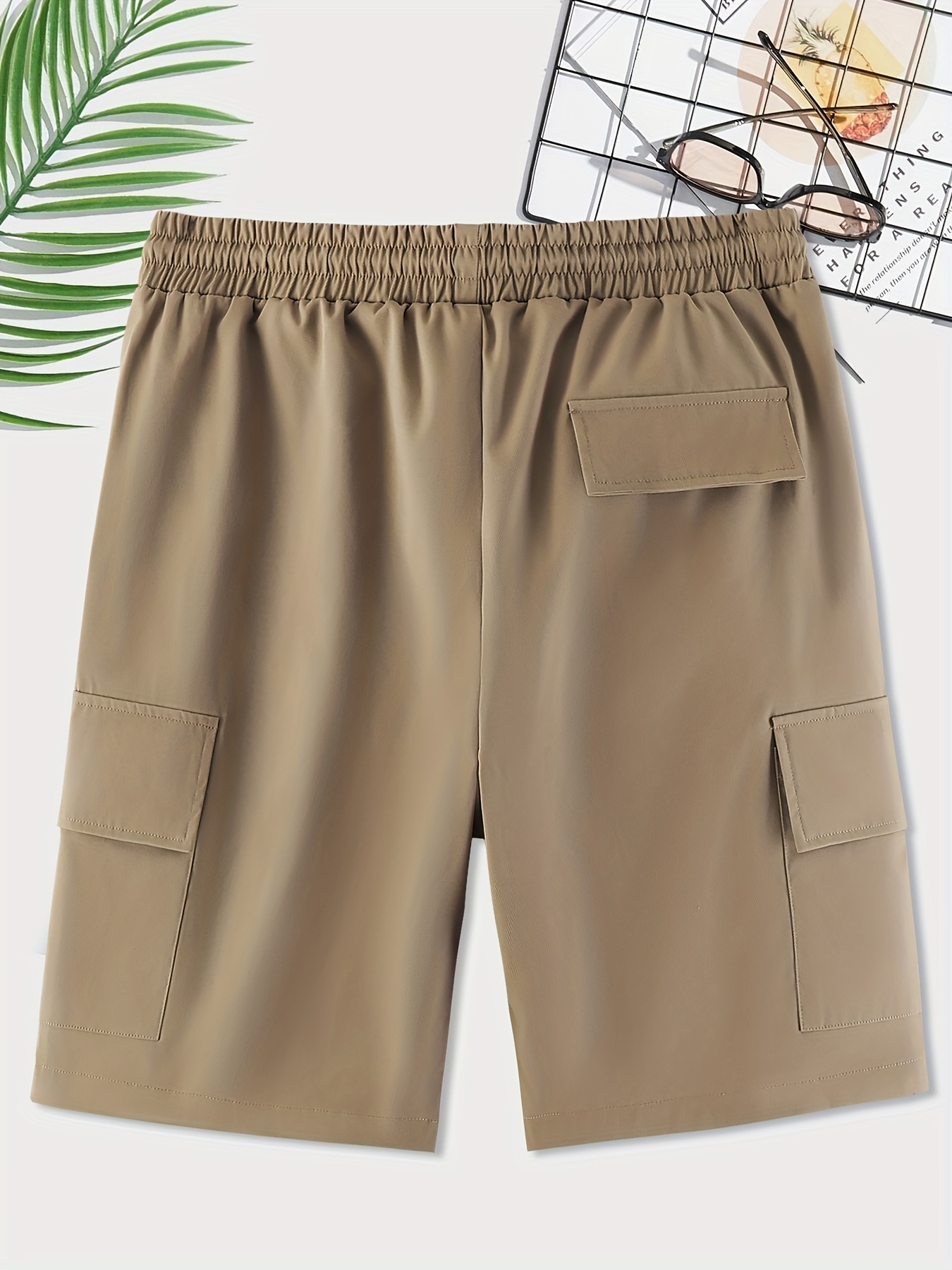 Men's Casual Waist Drawstring Cargo Shorts
