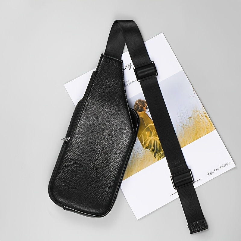 Genuine Leather Sling Backpack Multipurpose Crossbody - Temu